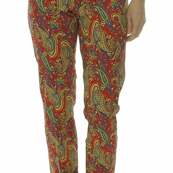 Elegant Women's Petite Floral Pants - 96% Cotton & 4% Elastane, Machine Washable - Picture 1 of 2